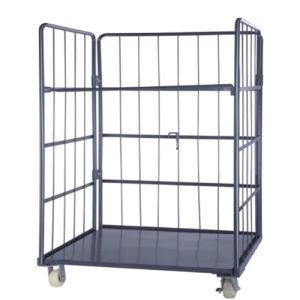 China Steel Roll Container-Folding -Warehouse-Storage-Rolling cage container-Trolley. supplier
