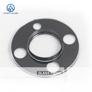 China 2mm Glass Cut To Size Black Framed Tempered Glass Lens For CCTV supplier
