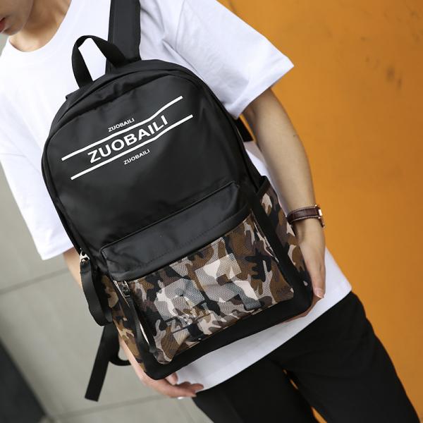 Wholesale Men Casual Backpack School Bag For College Students Canvas Camouflage