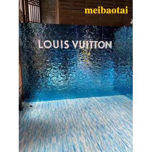 Custom Size Mirror Water Wave Stainless Steel Plate Square Showcase Decorative