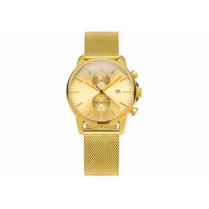 Stainless steel chronograph watch mens stainless steel quartz goldlis watch