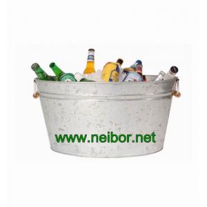 China large galvanized steel  metal oval beer bucket oval tub oval basin beer cooler 40Litres supplier