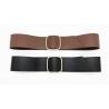 PU Women'S Fashion Leather Belts 6.5cm Width With Adjustable Buckle