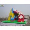 Protecting Net Red Color Inflatable Pool Water Slide For Backyard EN14960 EN71