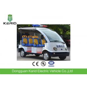 China 4 wheels Battery Powered Electric Passenger Car / Security Patrol Bus With Alarm Lamp supplier