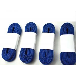 Fashionable Blue Hockey Skate Laces With Tight Moulded Tips Waxed Material