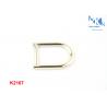 Light Gold Retangle D Ring Buckle Polished Hanging Plating For Skinny Belt