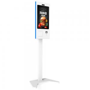 Free Standing 21.5/32 Inch Payment Kiosk with Pos Barcode Scanner and Ticket Printer