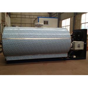 6000L / 6T Stainless Steel Milk Cooling Tank , Horizontal Direct Type / Visuable