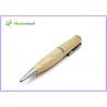 China Maple Wood Pen USB Flash Drive Recorder , Laser Pointer Ball Pen Bulk USB Memory Drive wholesale