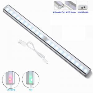 Factory sale Rechargeable Magnetic Stick on Anywhere 20 LED USB Charging Wireless Motion Sensing Closet Cabinet LED Nigh