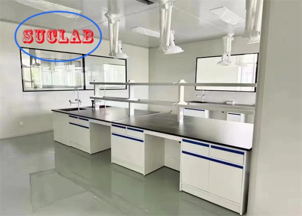 Chemistry Lab Benches Price Equipped with DTC Rails and Customized Counter Tops