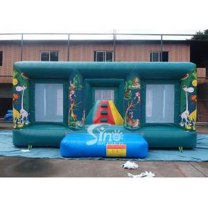 China 6x5 mts indoor kids jungle inflatable jumping castle with small climbing tower complying supplier