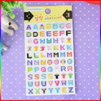 China Childrens Puffy Alphabet Stickers Lovely Bubble Design 90mm X 175mm Size on sale