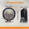 High Power Led Driving Work Light , 9 Inch Off Road Lights Low Consumption