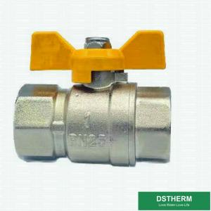China Butterfly Handle Forged Brass Ball Valve High Pressure Gas Pipe Valve supplier