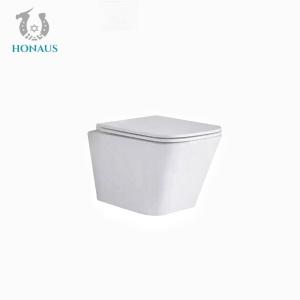China Wall Hung Toilet Using For Concealed Cistern  Ceramic Hung Bathroom Bowl With Seat Cover supplier