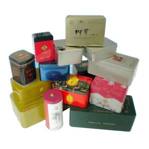 200g Green Tea Tin Box 0.35mm 4 Color Tea Storage Container