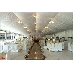 China 350 Seater Wedding Reception Marquee Banquet Tent Rental With Clear Glass Walls supplier