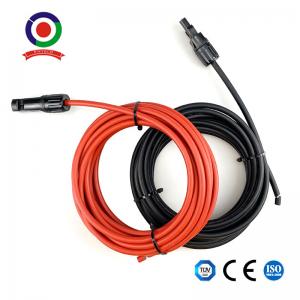China Solar PV Panel Cable Extension Cable Leads With Connectors 6mm2 Red+ Black supplier