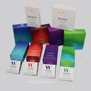 OEM Paper Condom Packaging Box 350g Artpaper Matt Laminated