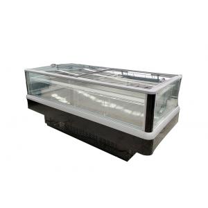 Dual Temperature Panoramic Island Chiller And Freezer With Triple Glazed Glass To 4 Sides