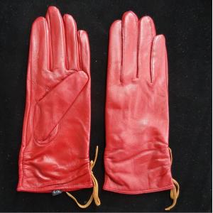 China Leather Womens Waterproof Gloves , Sheepskin Womens Leather Dress Gloves supplier