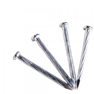 China Spiral Finished Zinc Concrete Nails Twisted Shank With Diamond Point supplier