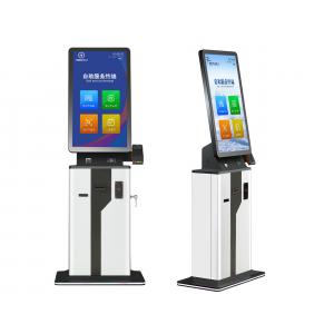 China NFC Reader Self Check In Kiosk Ticket Touch Screen Lcd Square Self Order Kiosk supplier