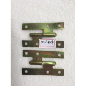 Yellow Zinc Plated MS 3.0mm H Style Hinges Flat Head Heavy Duty