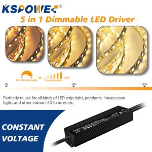 China 5 en 1 Triac controlador atenuable 100% de salida 48V Clase 2 de luz de fondo conductor de transformador LED wholesale