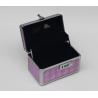 China Small Aluminum Beauty Nail Case Pink ABS Cosmetic Box With Mirror wholesale