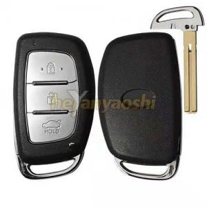 China Silver Button Pad Hyundai Smart Key Shell Without Logo / Car Key Case Shell supplier