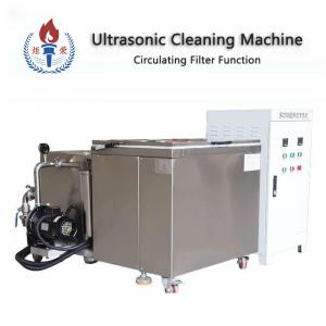 China Large Industrial Ultrasonic Cleaner Machine For Engine Parts Circulating Belt Filter 96L supplier