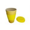 Multi Colored Silicone Coffee Mug , Biodegradable Bamboo Fiber Silicone Coffee