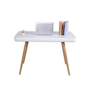 Cappellini Solid Wood Tempered Glass Computer Table Width 27cm