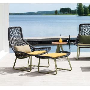 Hot sales Leisure Hotel Aluminium PE Rattan chairs and table Outdoor Garden Backyard Lounge chair