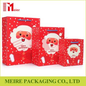 China Christmas Santa Claus Pattern Handbag Xmas Decor Wedding Candy Gift Paper Bags supplier