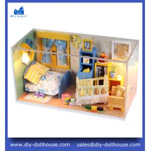 China DIY Wooden Dollhouse Miniature Doll House Furniture Handmade 3D Miniature Puzzle C003 supplier