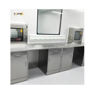 China Solid Stainless Steel Lab Bench Silver Chemical Resistant Laboratory Tables supplier
