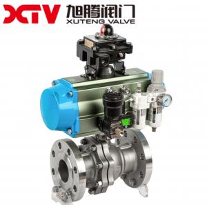 Floating Ball Valve Q41F with Pneumatic Actuation and Stainless Steel Body Material