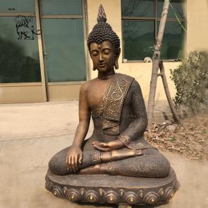 China Bronze Buddha Statues Garden Sitting Budda Sculpture Garden Life Size supplier