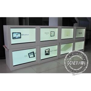 HD 21.5 Inch Led See Through Screen / Right Angled Transparent Lcd Panel Box