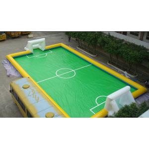 China 11 Person PVC Inflatable Football Field , Football Game Inflatable Field for Outdoor Sport supplier