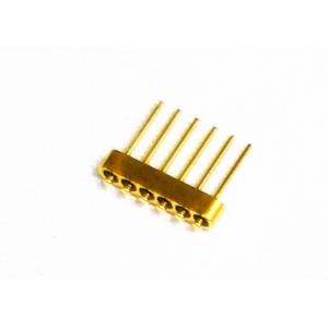 China 6-pin 1.27um Gold Plated Nail Head Glass To Metal Kovar Headers supplier