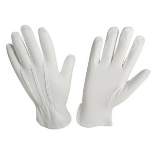 China disposable mens white cotton driving gloves with three stiching lines high quality cotton anti uv supplier