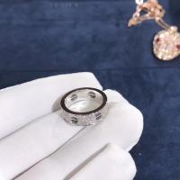 China Factory Custom Fine Jewelry 18k White Gold Natural Vs Diamond Jewelry Car Tier LOVE Ring, Diamond-Paved, Ceramic on sale