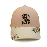 China hot sale sublimation printed trucker mesh cap with sublimation patch logo, logo custom sports cap on sale
