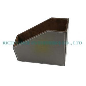 China Brown Croc Leatherette Magazine File Features supplier