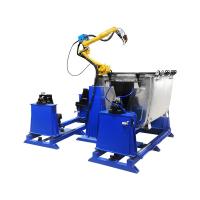 China MIG Welding Robot For Rubbish Bin With Laser Seam Tracking Robotic Laser Welding Machine on sale